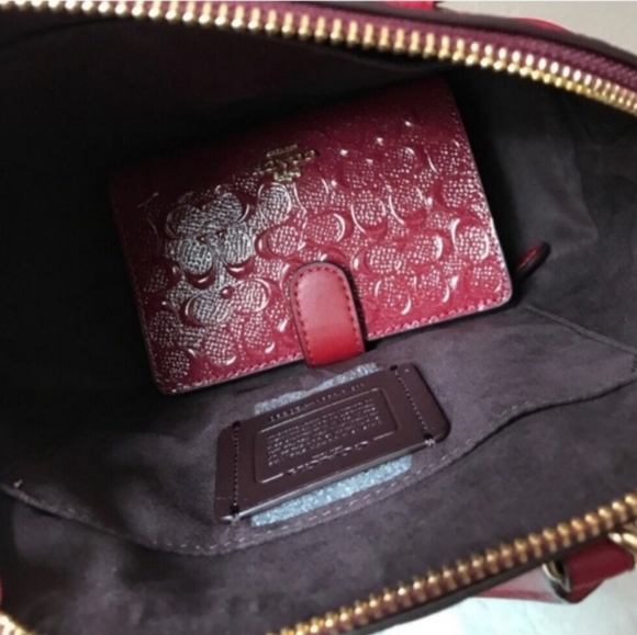 Coach Sierra and wallet set red embossed leather - Picture 4 of 6
